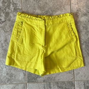 J Crew high waist ruffle shorts